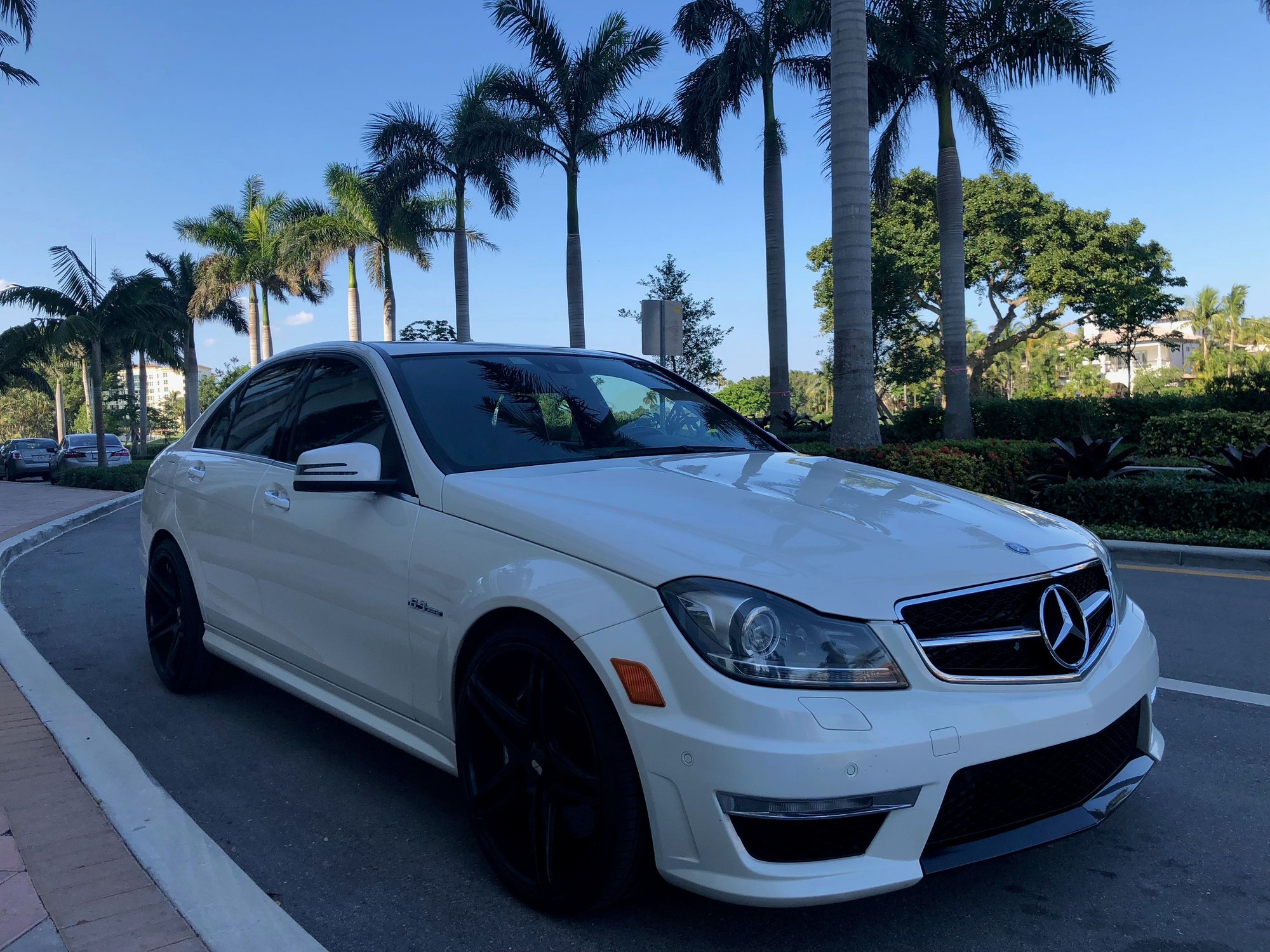 2012 Mercedes-Benz C63 AMG - 2012 C63 Diamond White/Black 43k miles - Used - VIN WDDGF7HB2CA730251 - 43,000 Miles - 8 cyl - Sedan - White - Boca Raton, FL 33487, United States