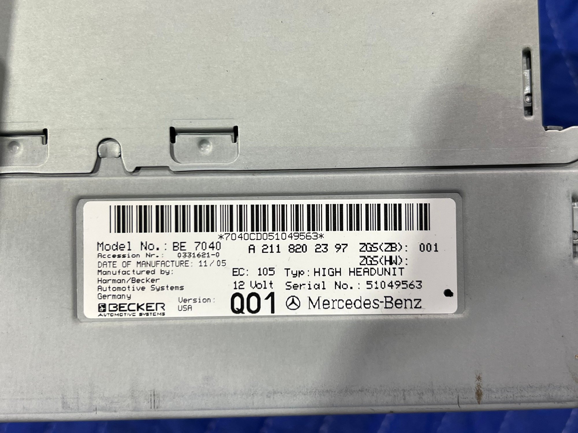 Audio Video/Electronics - Mercedes Becker Command Head Unit Radio 2004-2008 W211 W219 - Used - -1 to 2026  All Models - Ny, NY 10101, United States