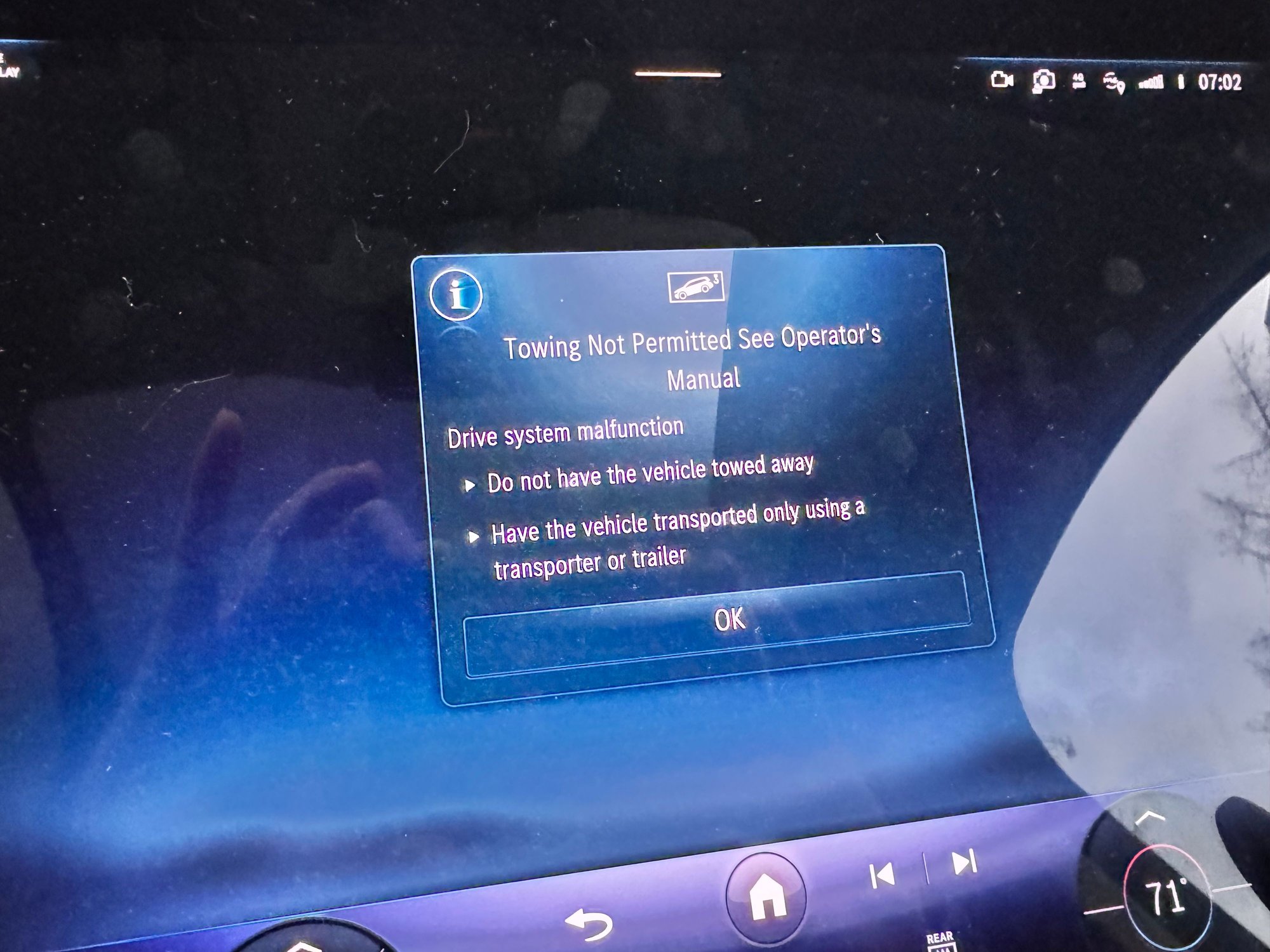 Fault message.
