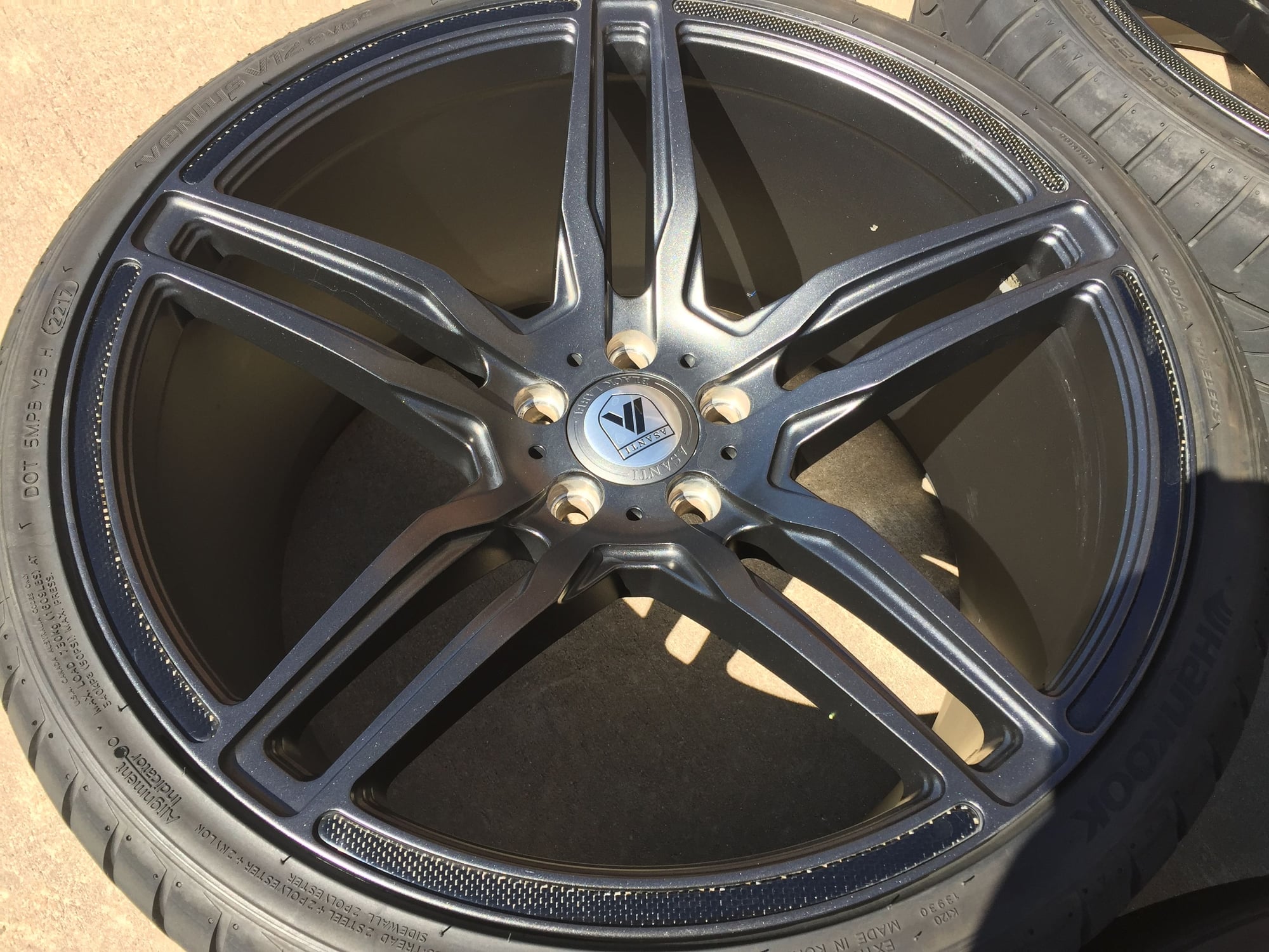 Wheels and Tires/Axles - Set of 20" Asanti ABL12s in Sapphire Matte Carbon - Used - Forney, TX 75126, United States