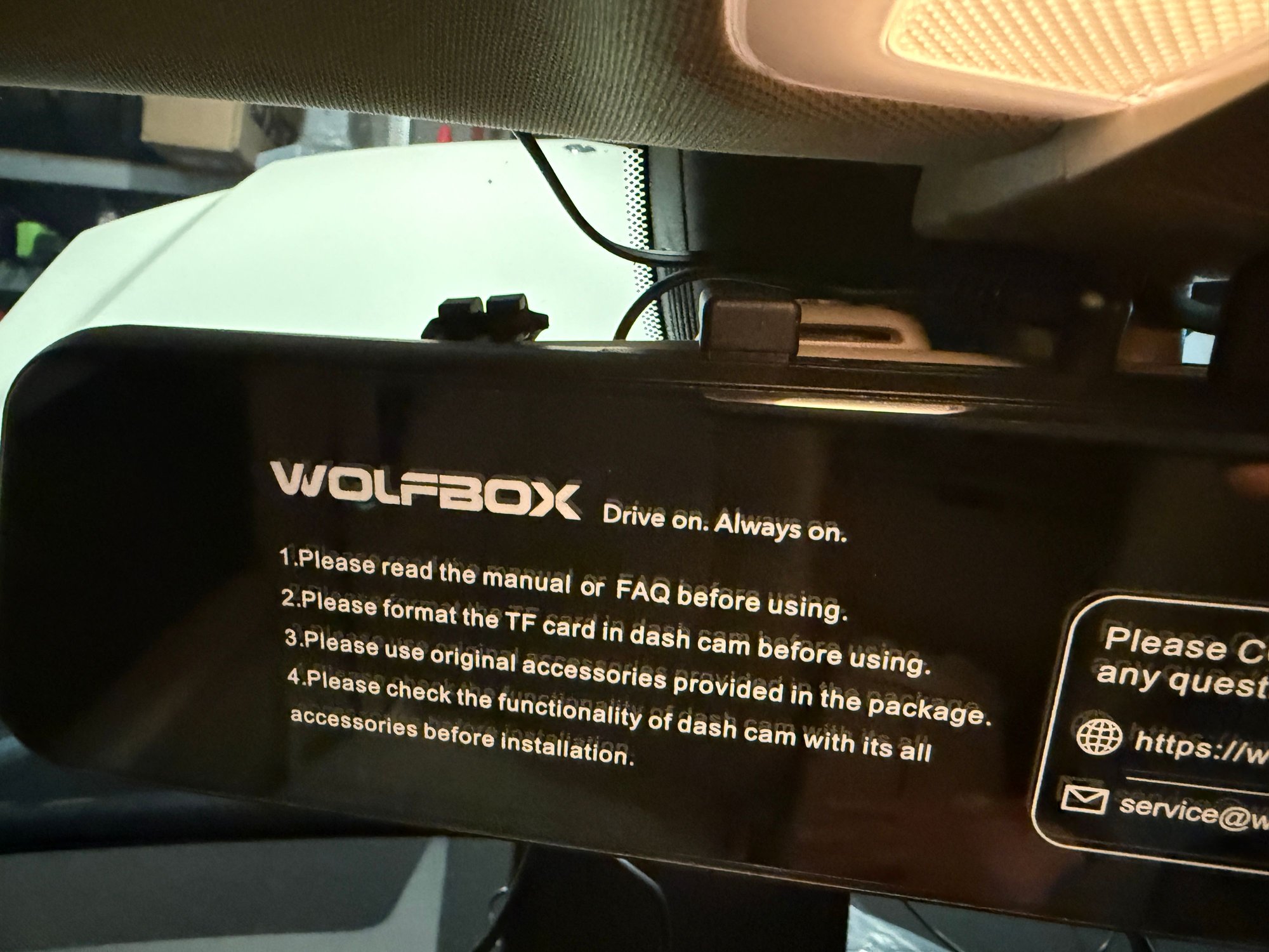 The offset of the Wolfbox G900 Pro if you don�t have the rubber directly over the two top bumps of the stock mirror. 