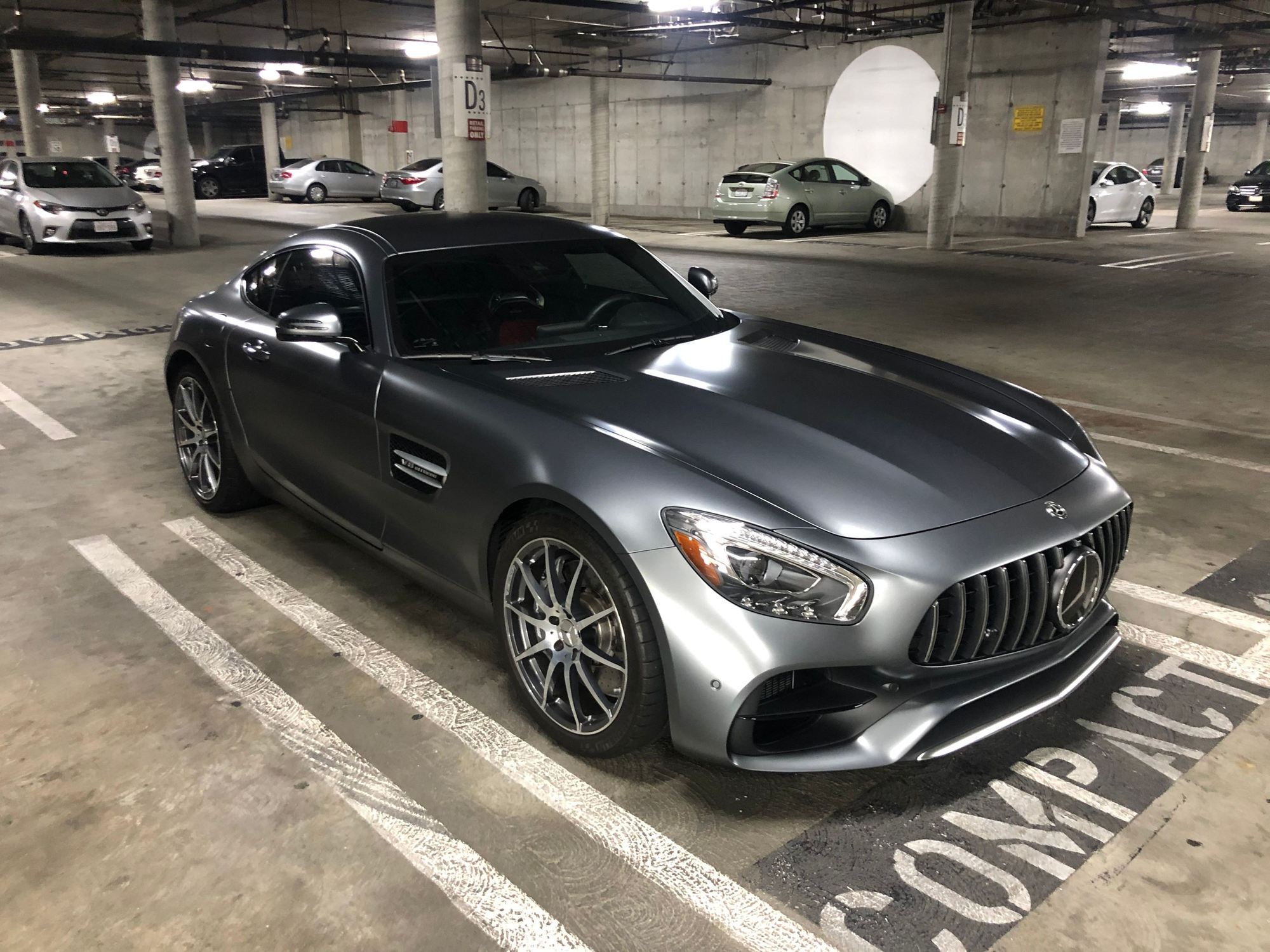 2018 Mercedes-Benz AMG GT - 2018 AMG GT Matte Gray w/ Red Pepper/Black Interior - Used - VIN WDDYJ7HA9JA014664 - 4,896 Miles - 8 cyl - 2WD - Automatic - Coupe - Gray - Studio City, CA 91604, United States