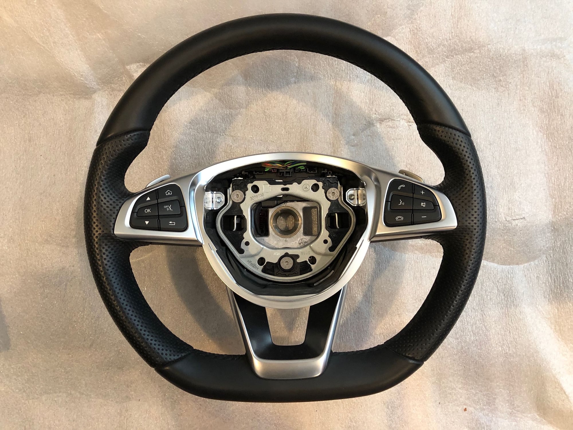 Interior/Upholstery - AMG Steering Wheel /w flat bottom & paddles - for W205 C-Class or X253 GLC-Class - Used - 2015 to 2019 Mercedes-Benz C300 - 2015 to 2019 Mercedes-Benz C350 - 2015 to 2019 Mercedes-Benz GLC300 - 2015 to 2019 Mercedes-Benz GLC350e - Ashburn, VA 20148, United States