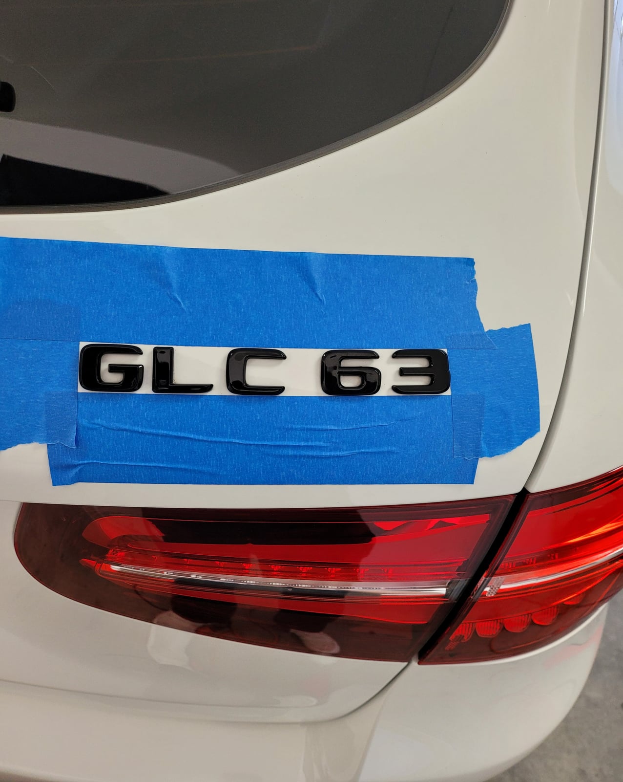 GLC Coupe C253 Gloss Black Star Trunk Emblem Mercedes GLC 45 Rear Logo