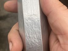 Another picture of the aluminum that has been stressed/heated on the other part.