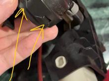 (4. a) Cracked rear trunk latch actuator