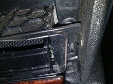 Here's one of the small clips on the dash that holds the bottom of the HVAC controls.