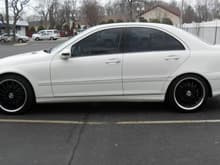 c280 4matic lowered 1.25 inches, with vogtland sport springs.
