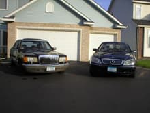 MB's in the driveway.