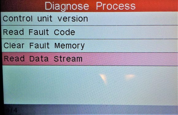 read/record and then clear fault memory if you have codes in it. Than proceed to data streem