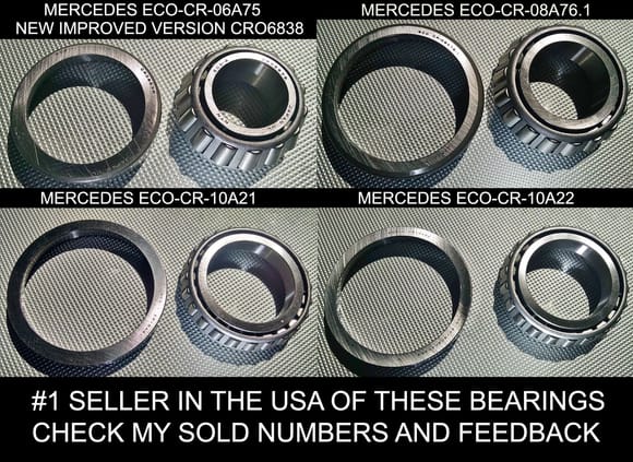 Mercedes rear differential 4 bearing set on ebay for models listed