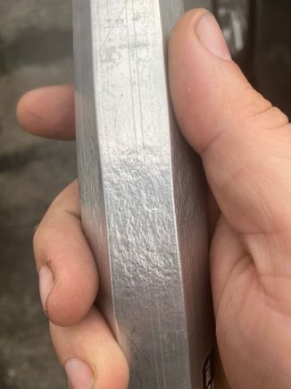 Another picture of the aluminum that has been stressed/heated on the other part.