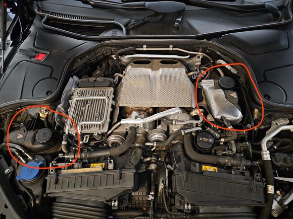 Both reservoirs.  Are these the correct reservoirs and do both take the same coolant?