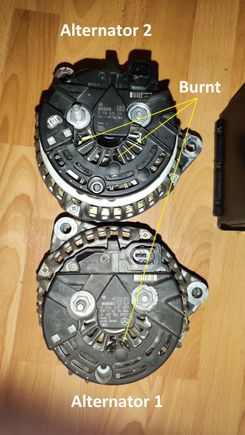 Failed alternators 1 and 2