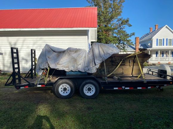 Speaking of iron on a trailer, here’s 11,000 pounds worth. 