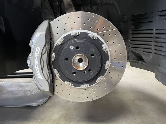 Front AMG 6 piston Brembo Calipers and 2 piece Brembo 390mm Rotor