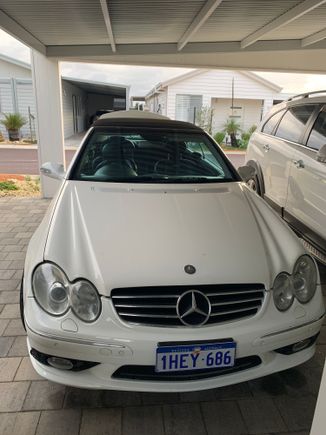 The only white CLK 55 in Australia according to the first owner