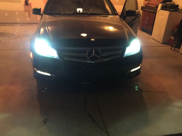 Installed 6000k HID low beams!