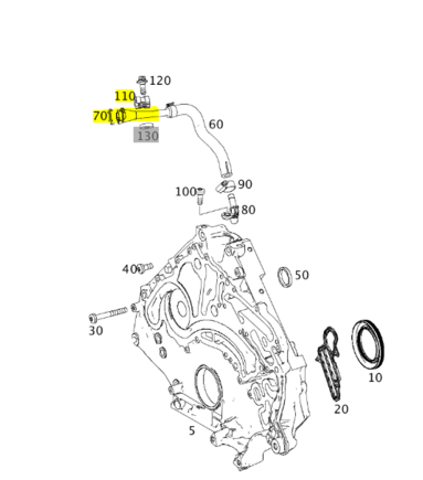 i think that clamp # 110 might be N000000-001045 which subbed to A000-995-92-42
(CLAMP CALLOUT
Bleed line mount; 10/15)

(N 910143 006000 #120
HEXALOBULAR BOLT
Bleed line mount; M6X12)


