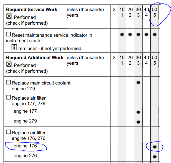 Engine air filters interval Forums