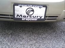 My Mercury Tag with AFE tag frame. The tag has been changed, to a tag with the Ford Emblem but instead of Ford it says Lord and under it is says &quot;Have you praised the Lord lately?&quot;