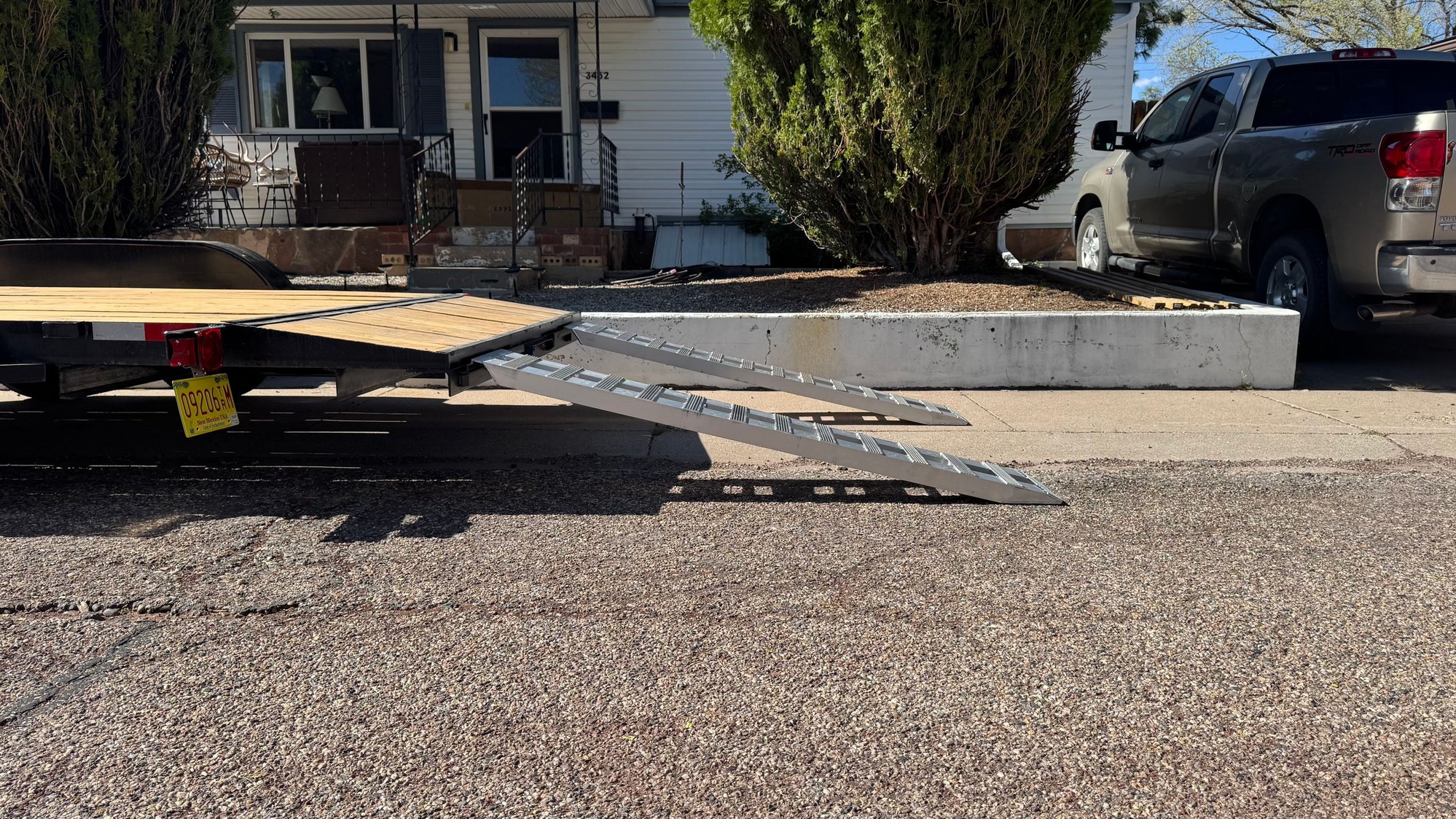 May need to make a step between ramps and trailer deck