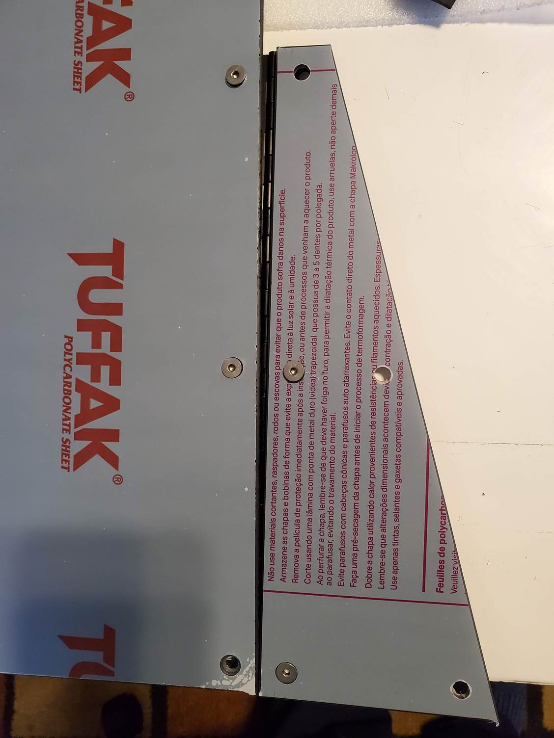 With the hinge like this?