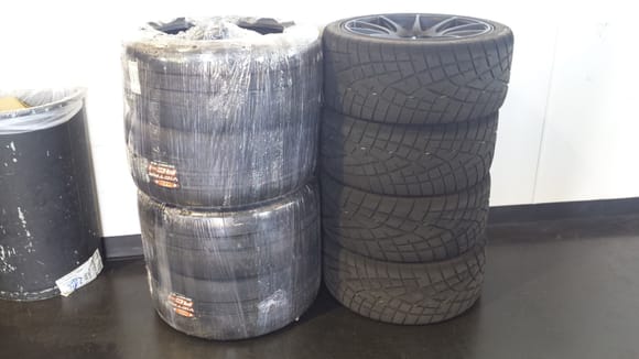 Maxxis 235/40-17's next to Toyo 245/35-17's