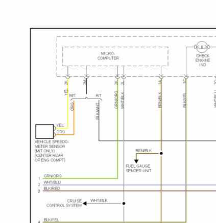 VSS unit connected directly to Cluster, signal comes off b/w wire, 