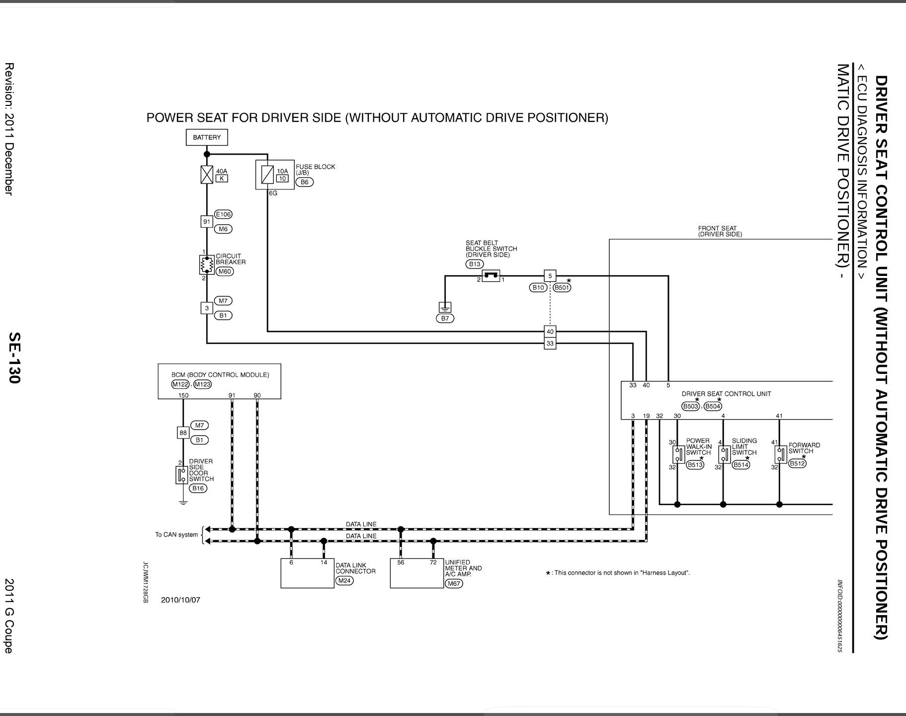 2011 g37 seat wiring issue MyG37