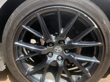 Wheels with curbing 
