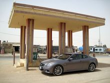 My G37S filling up in a small town on my way to Riyadh - Saudi Arabia