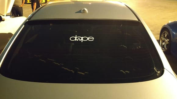 One of my employees makes decals and t-shirts on the side and she hooked me up with this awesome DOPE sticker. I was told/scolded on FB that Audi & VW use the dope and blah blah blah. The Infiniti logo makes it repurposed and liberated from the Europeans, plus it is relevant to my license plate. Hahahaha!