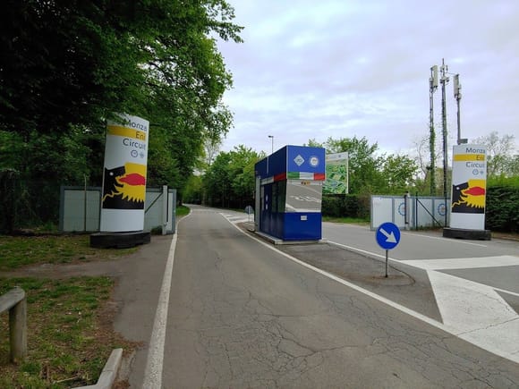 Entrance to Monza right in the middle of a park