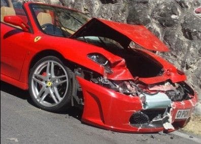 Wrecked Ferrari (2)