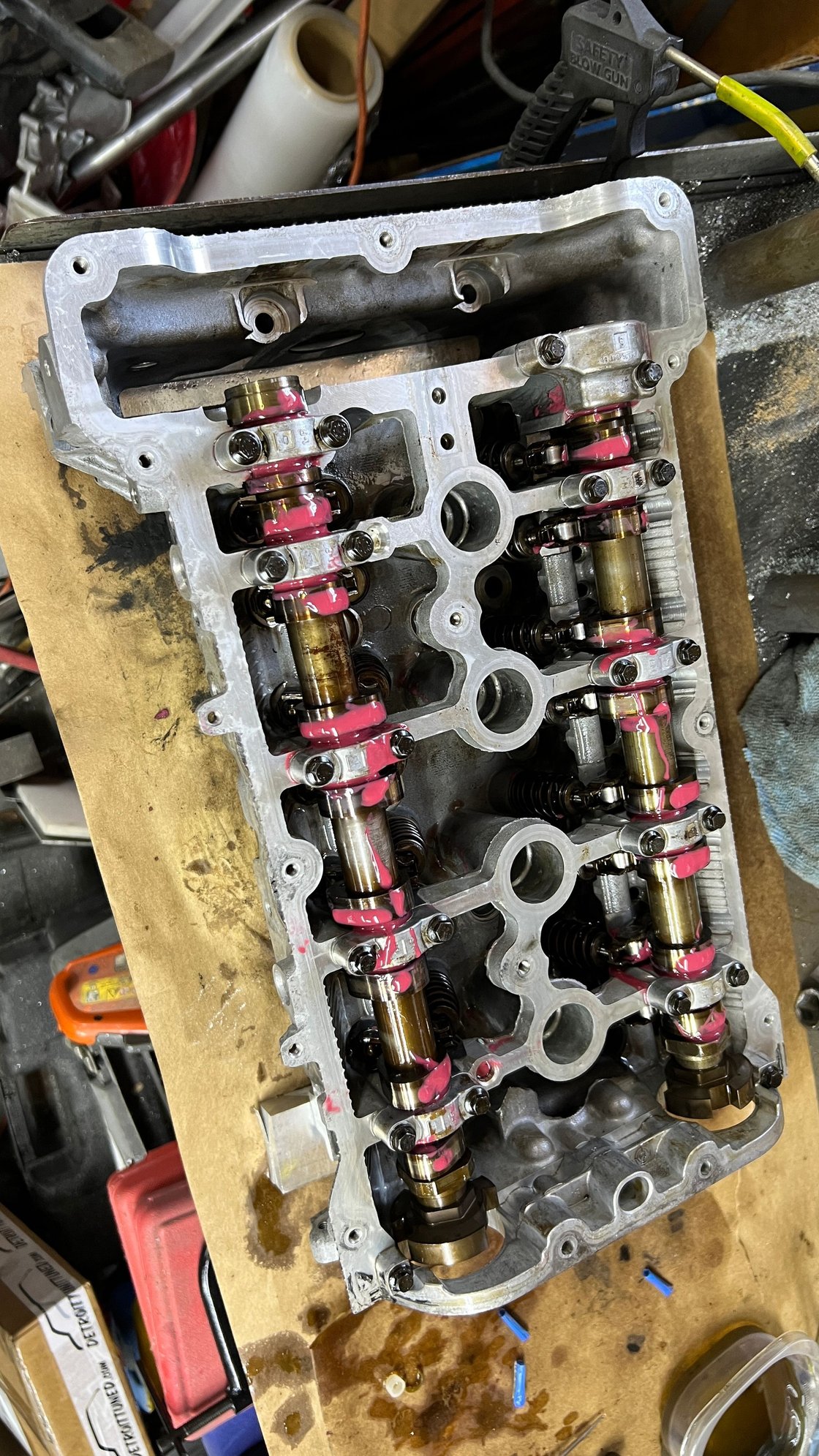 Head built w new valves, stock S cams. 