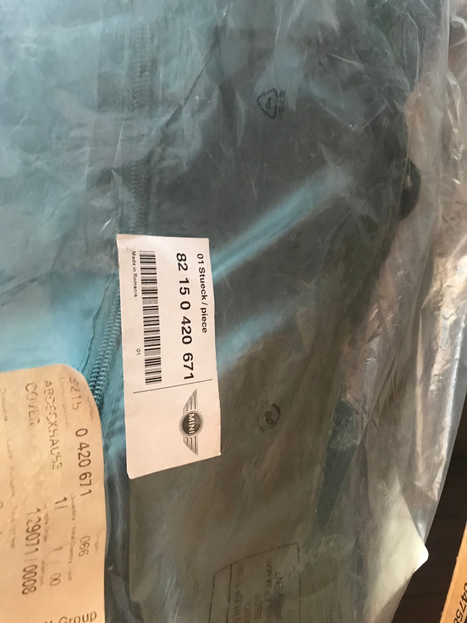 Exterior Body Parts - R53 JCW Indoor Car Cover (New never used) - New - 2002 to 2006 Mini R53: "Mk I" Mini Cooper S - Montreal, QC H3H2J2, Canada