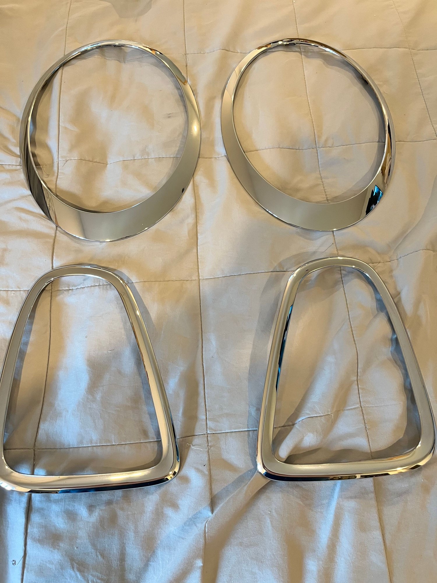 Lights - Chrome headlight & tail trim rings - New - 2007 to 2013 Mini R56: "Mk II" Mini Hatch/Hardtop range - White Plains, NY 10530, United States