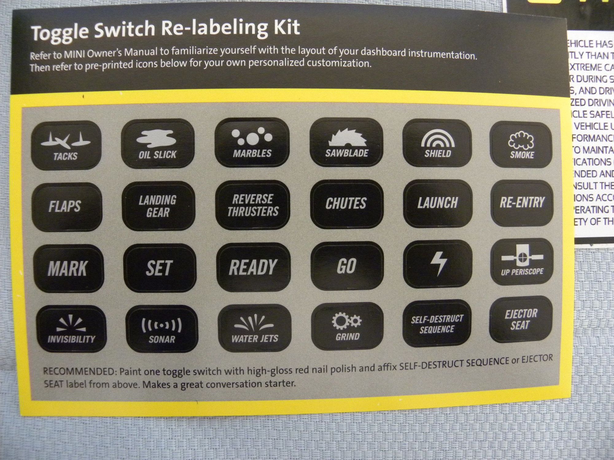 Accessories - R52 MINI Welcome pack - Used - 2004 to 2008 Mini Convertible - Aiea, HI 96701, United States