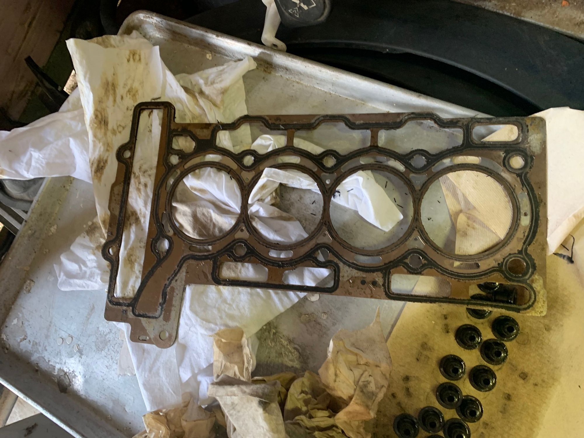 Old head gasket - no obvious leaks