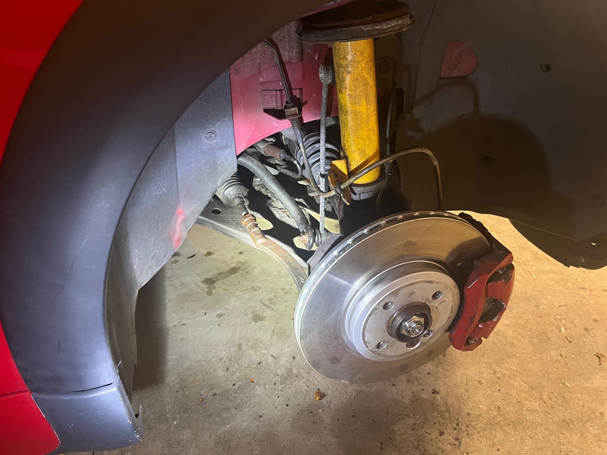 Passenger front corner back together 