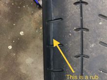 Wheel well arch rubbing on the tire