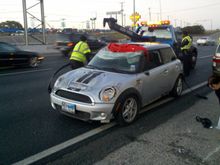 After it got flipped back over. My sister's red jacket melted to the roof O_o