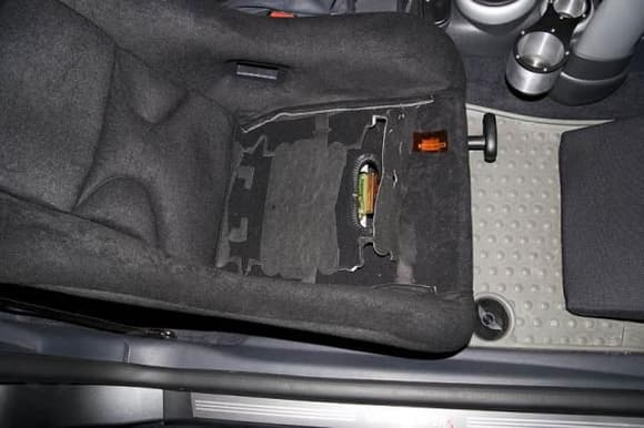 Interior Image 
Passenger side weight sensor installed in the Sparco Evo2 seat