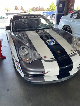 Something not seen every day... A factory Porsche Cup race car