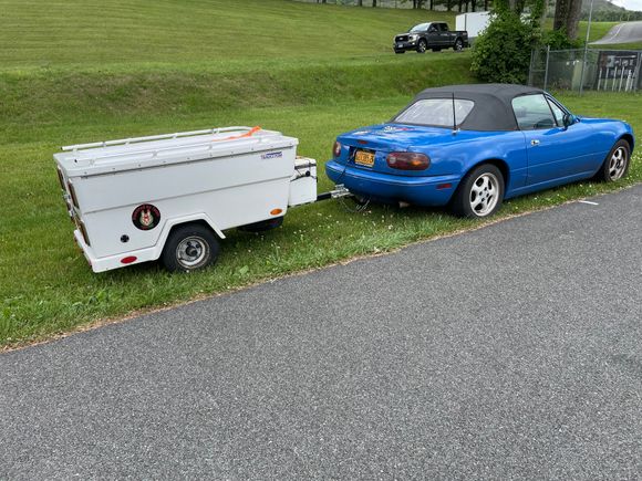 MX5 with camper