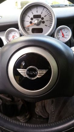 My old worn and tiered center airbag emblem