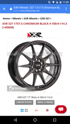 XXR 527 17x7.5 (+40mm)