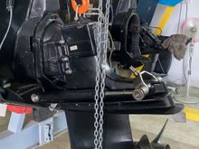Happy to have the big crane, makes takes the outdrives off easy