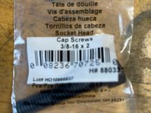 3/8x2 grade 8 socket head cap screws. Important - must have a shoulder to center positively center the bushing (it’s almost an interference fit). 